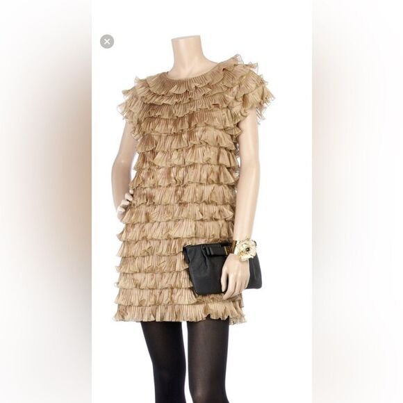 Pringle 1815 Silk Frill Tiered Dress Size 4 - Picture 1 of 9